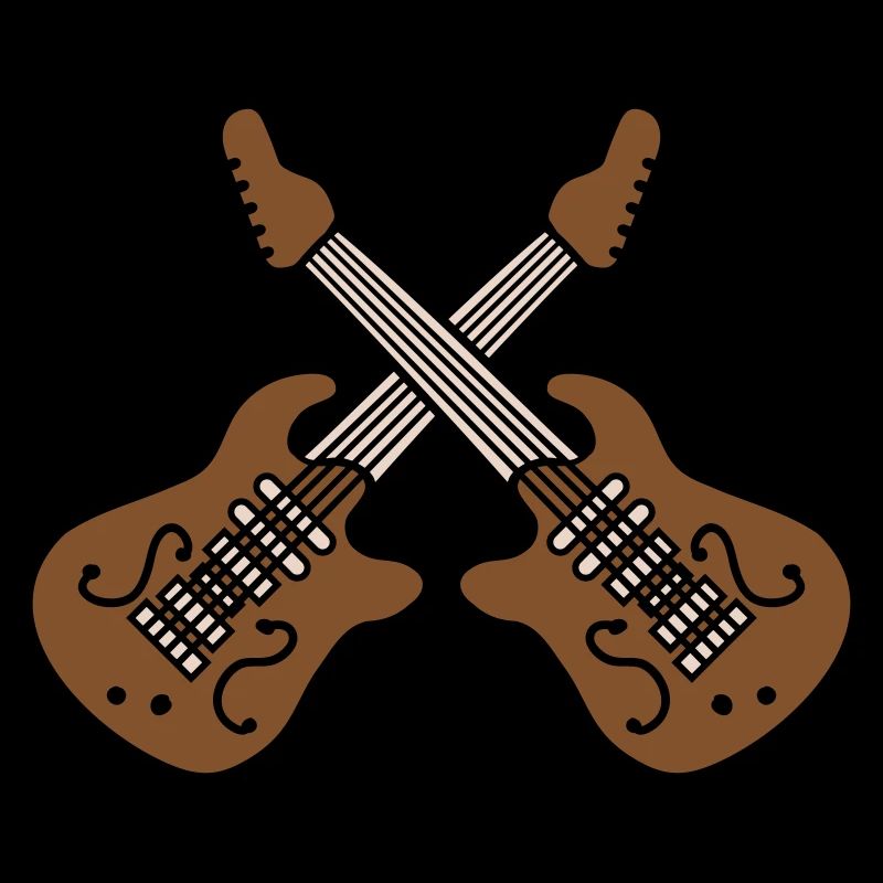 Crossed 2 E guitars