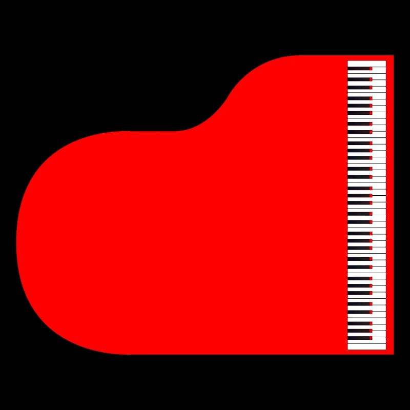 Piano à queue rouge