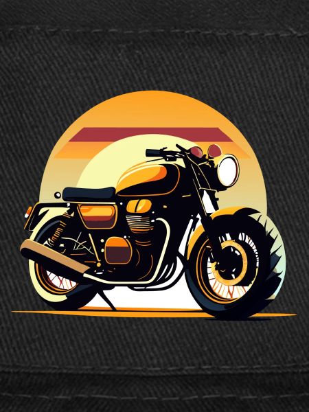 Moto au coucher du soleil