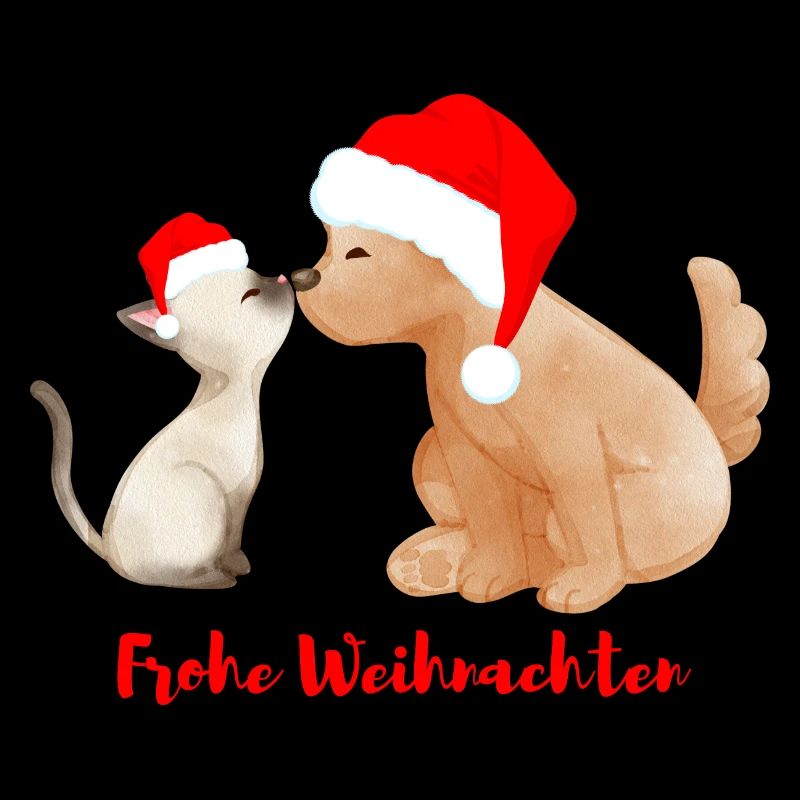 Chien et chat - Joyeux Noël