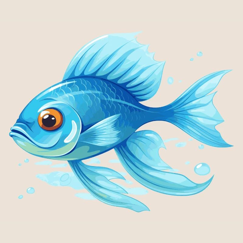 poisson bleu