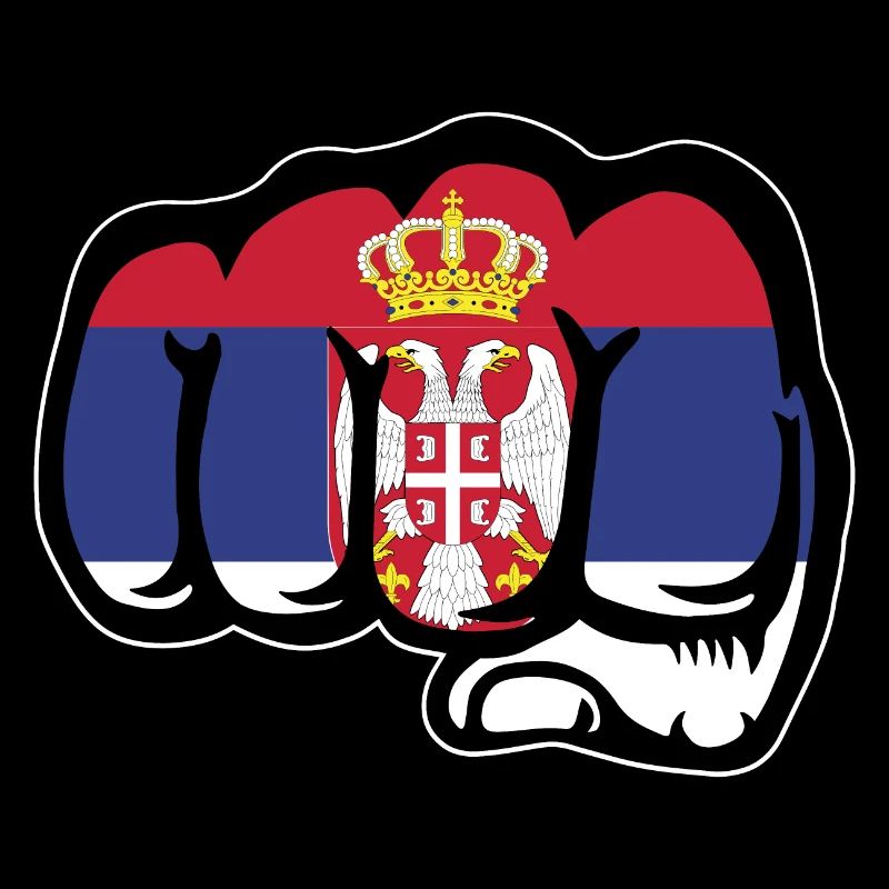 Symbole du poing du drapeau de la Serbie