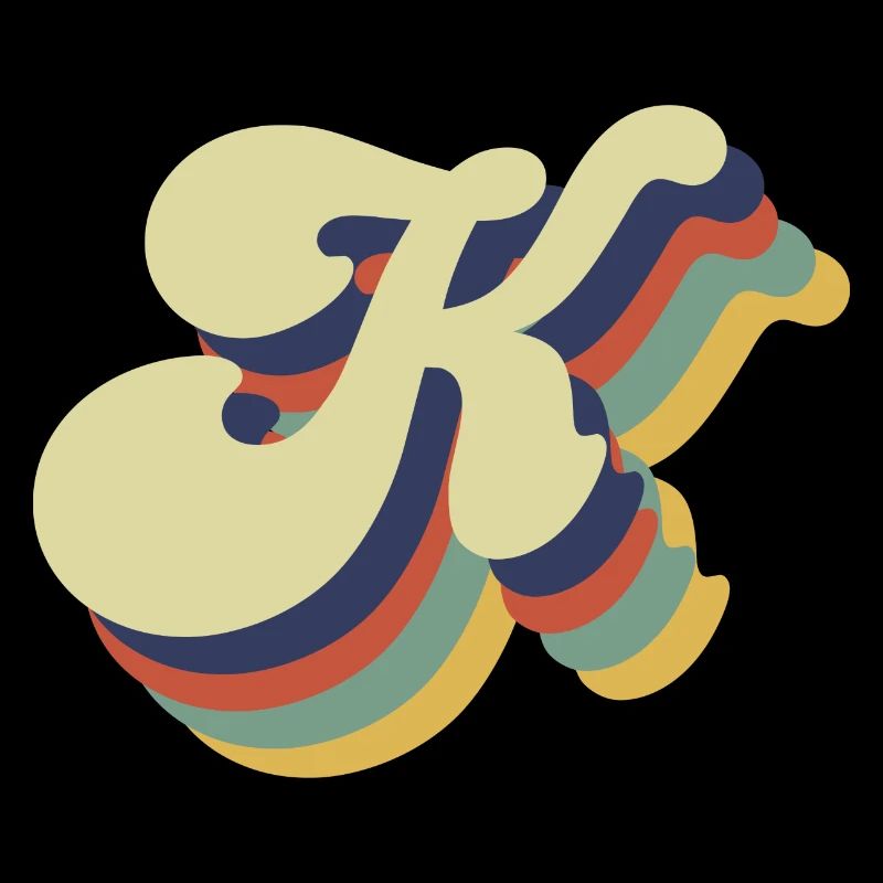 Retro K Letter