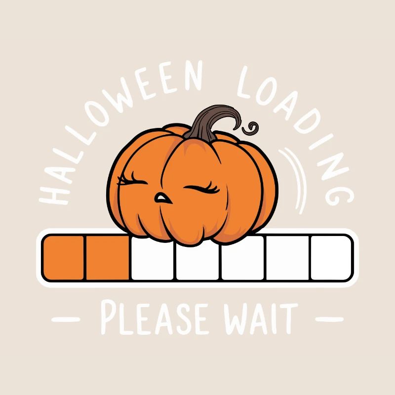 Kürbis Spruch Halloween Loading Please Wait
