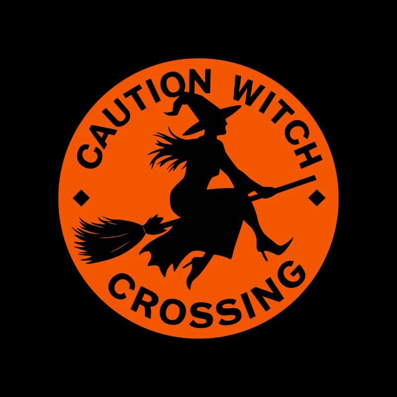 Balai de sorcière d’Halloween Attention sorcière Crossing