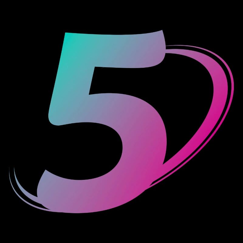 Numéro 5 multicolore