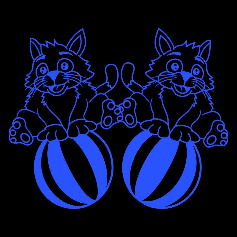 2 chats jouant au ballon Support de ballon de plage Fun Circus