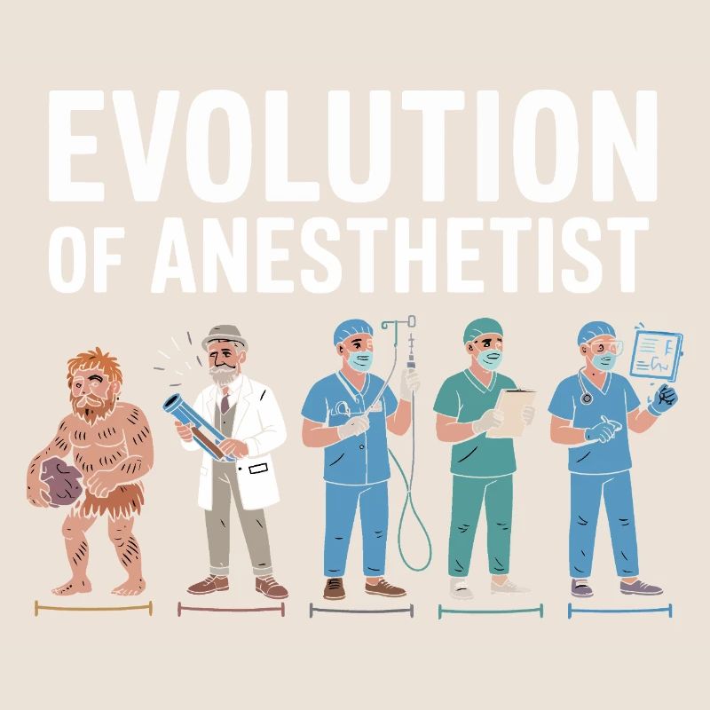 Evolution der Anästhesisten Illustration