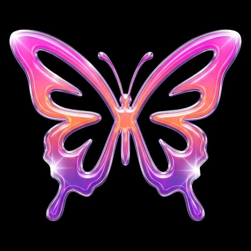 Dégradé de papillons néon