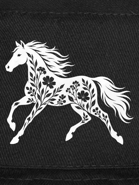 Blumenpferd Silhouette