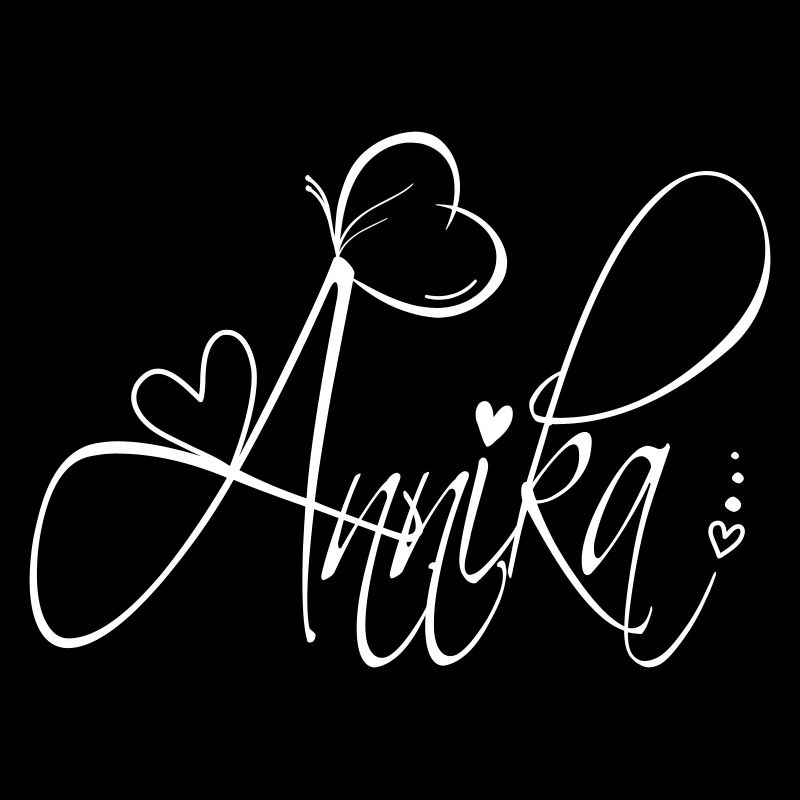 Annika Last Name First Name Girl Calligraphy Decor