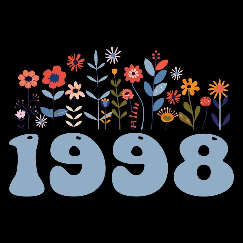 1998 Floral Pattern 1998 Floral Theme Flowers 1998