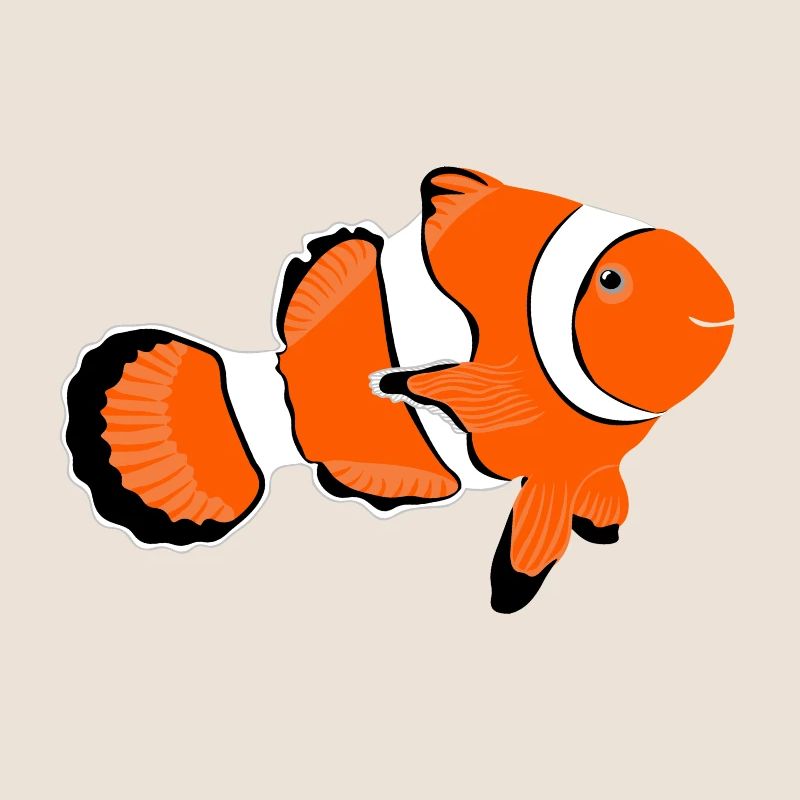 Clownfish Anemone Fish No.1 /orange white fish
