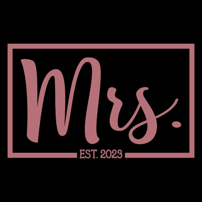 Mrs. Est. 2023 Engagement Bridal Shower Wedding
