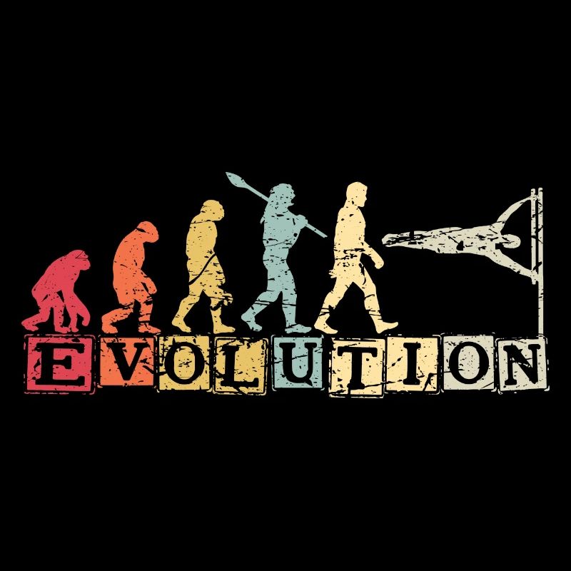 Evolution de l’homme Calisthenics Retro Vintage