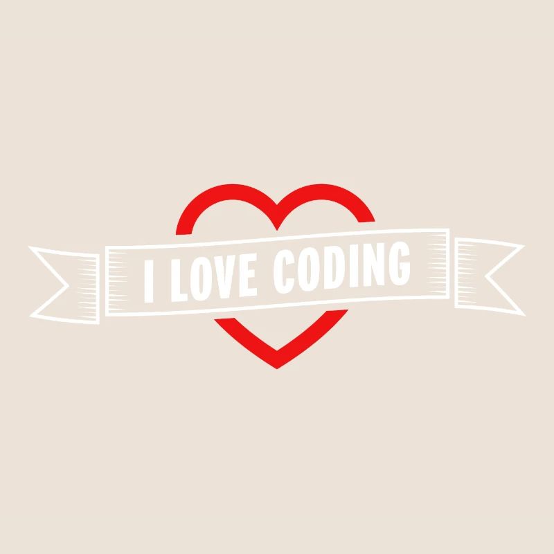 I Love Coding Heart | Gift for Programmer Son