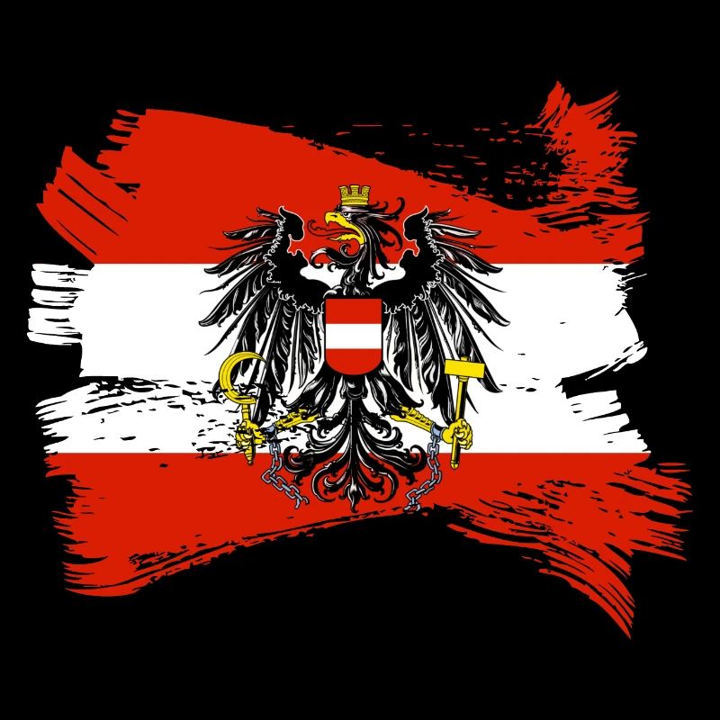 Austria Eagle Flag