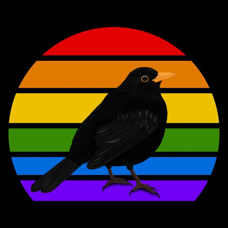 Amsel Vogel Regenbogen Vielfalt Singvogel