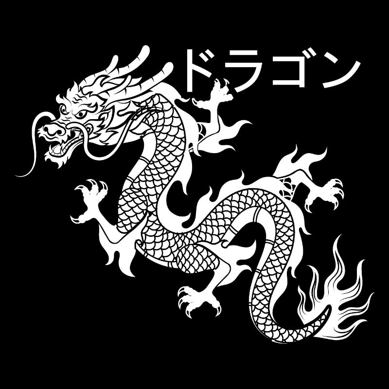 Dragon Japonais Kanji Aestethic Dragon
