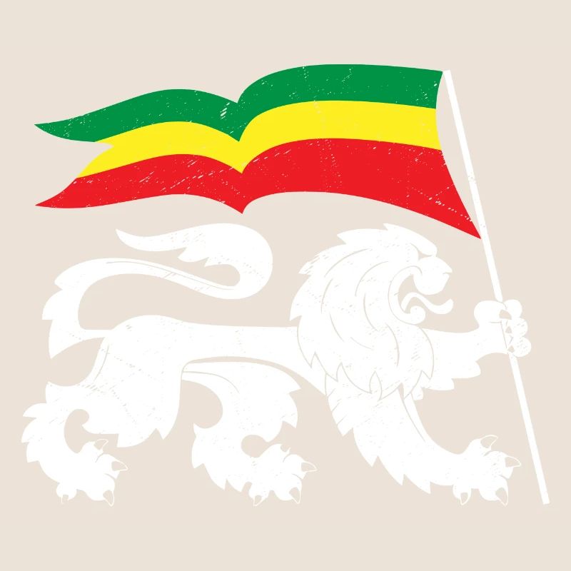 Flag Silhouette Reggaeton Rasta Reggae Lion