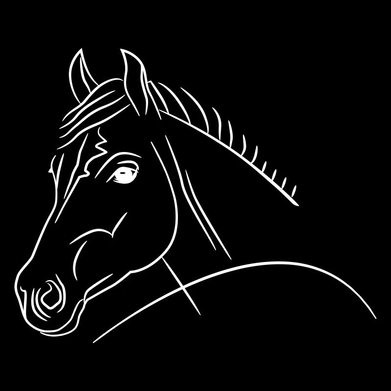 Illustration de tête de cheval
