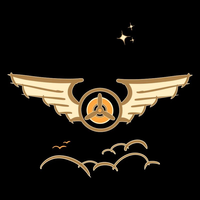 Aviation Symbol Luftwaffenschwinge Flugzeug Pilot