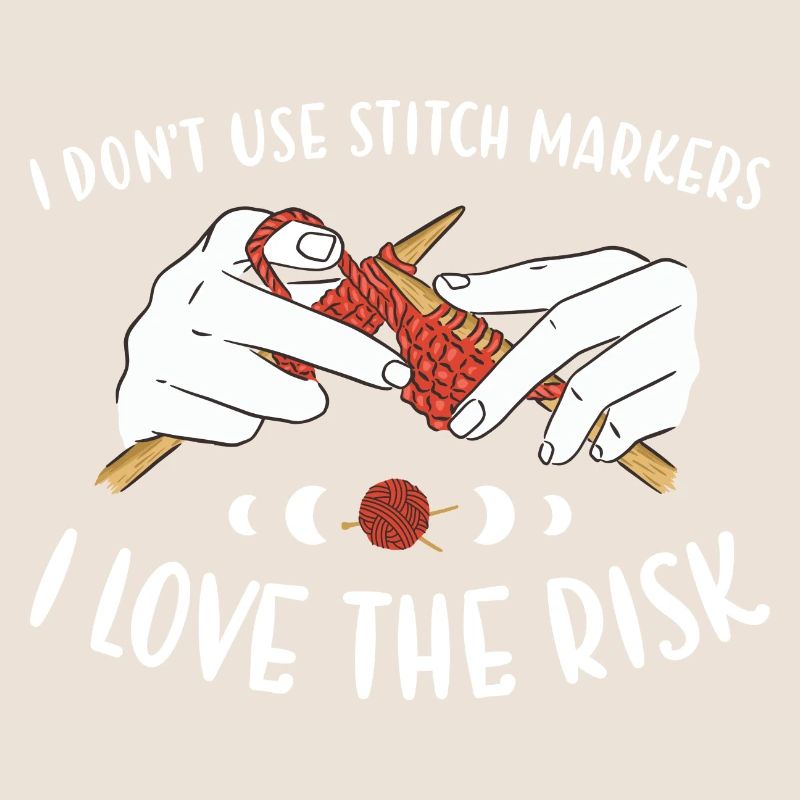 N'utilisez pas de marqueurs de point J'aime le tricot à risque