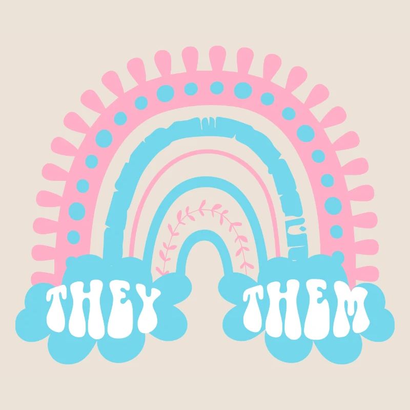 Sie Sie Trans Pronouns Transgender Boho Regenbogen