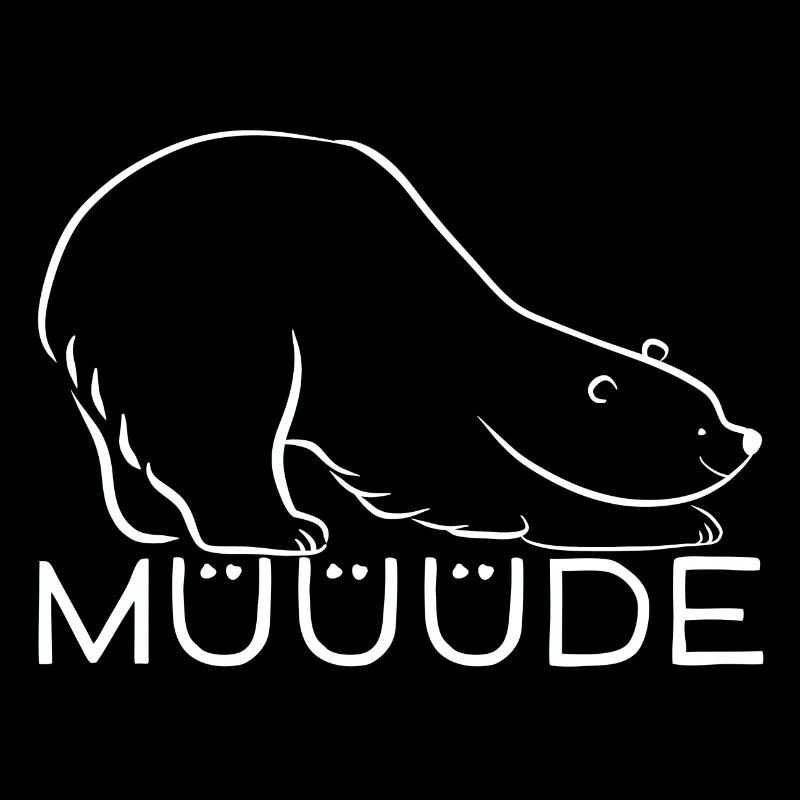 müder Bär - weiß