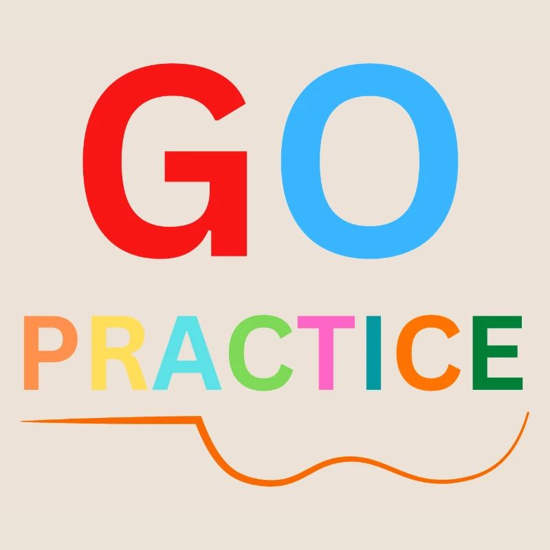 Practice Violin - Go Practice- Rainbow Text