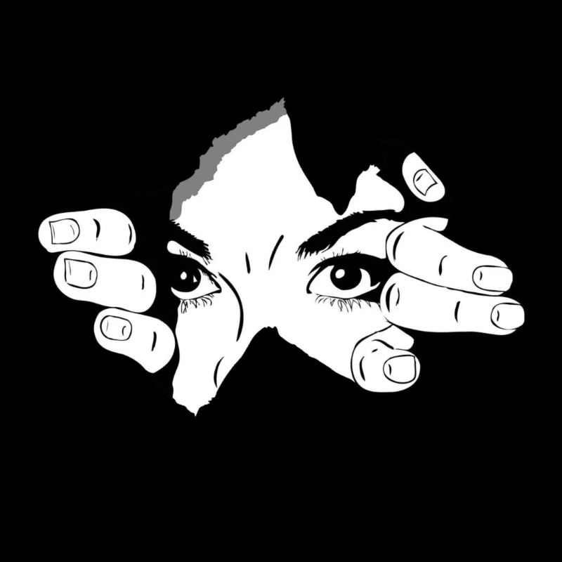 Yeux noir et blanc
