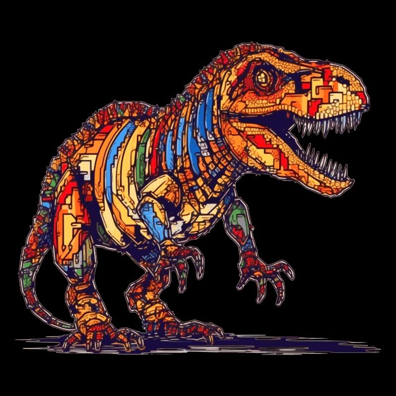Pixel Dino im Stil alter Videospiele Grafik