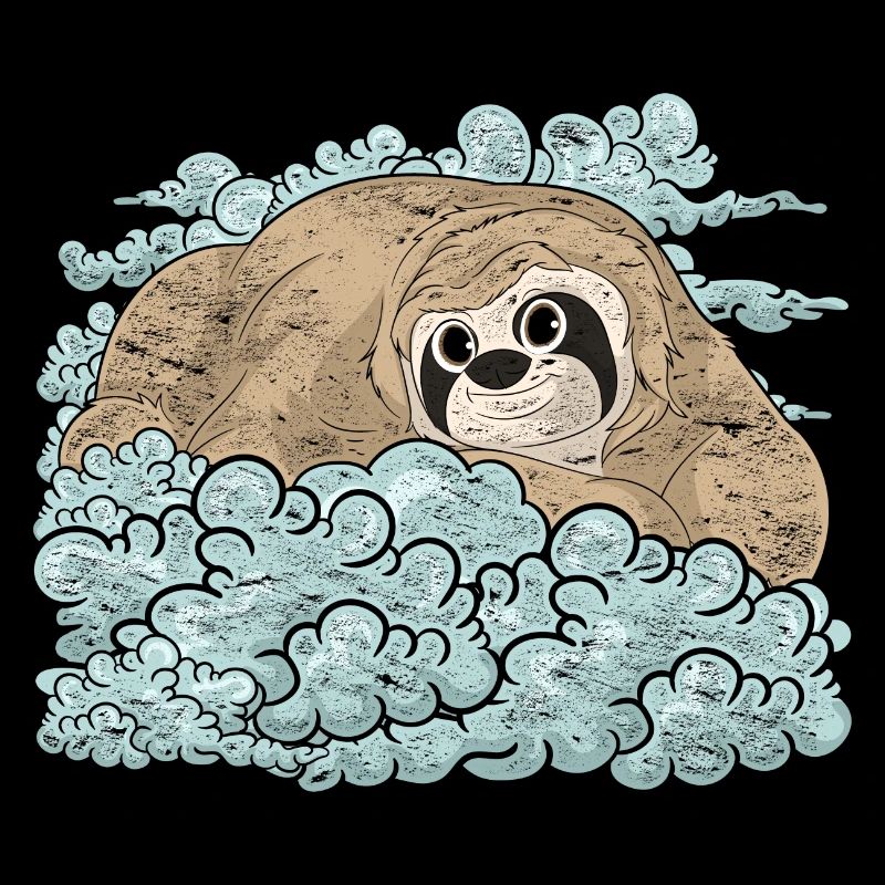 Tropical Animal Gift Cute Clouds Sloth