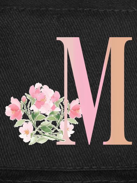 Lettre M avec fleurs