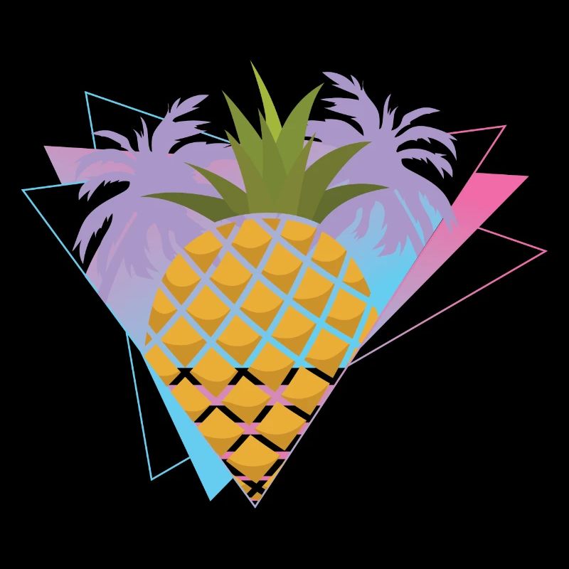 80's Synthwave Fruit Gift Vaporwave Pineapple