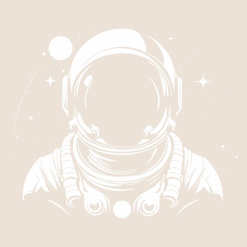 Astronaute Noir et Blanc