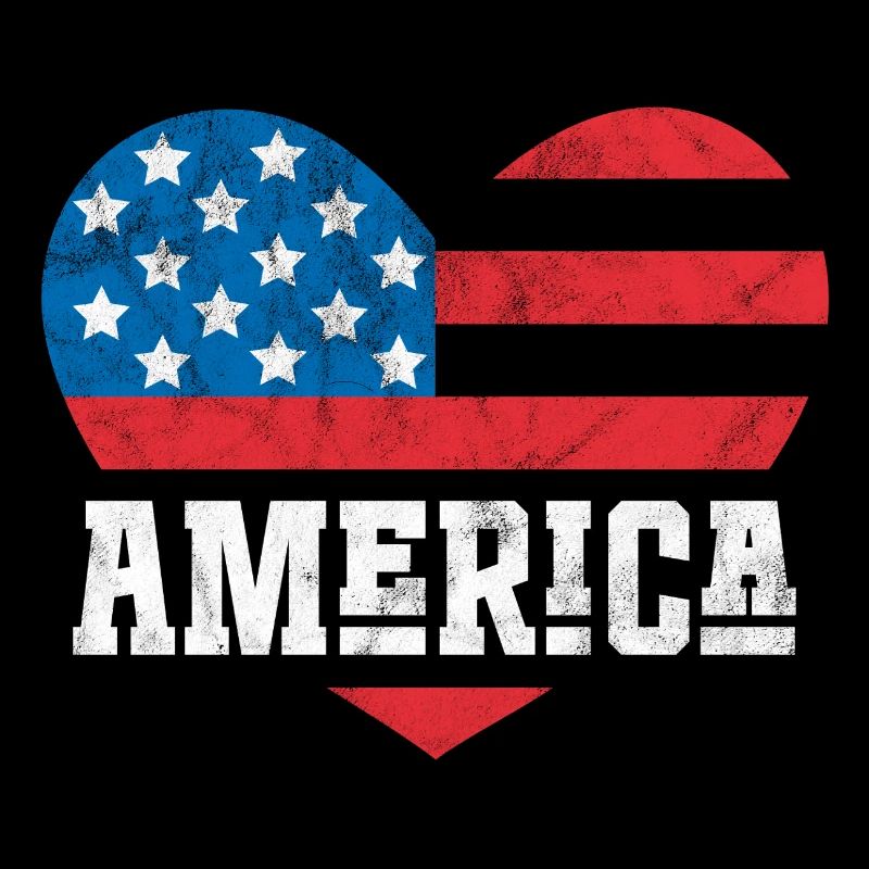 Amerika Flagge Herz