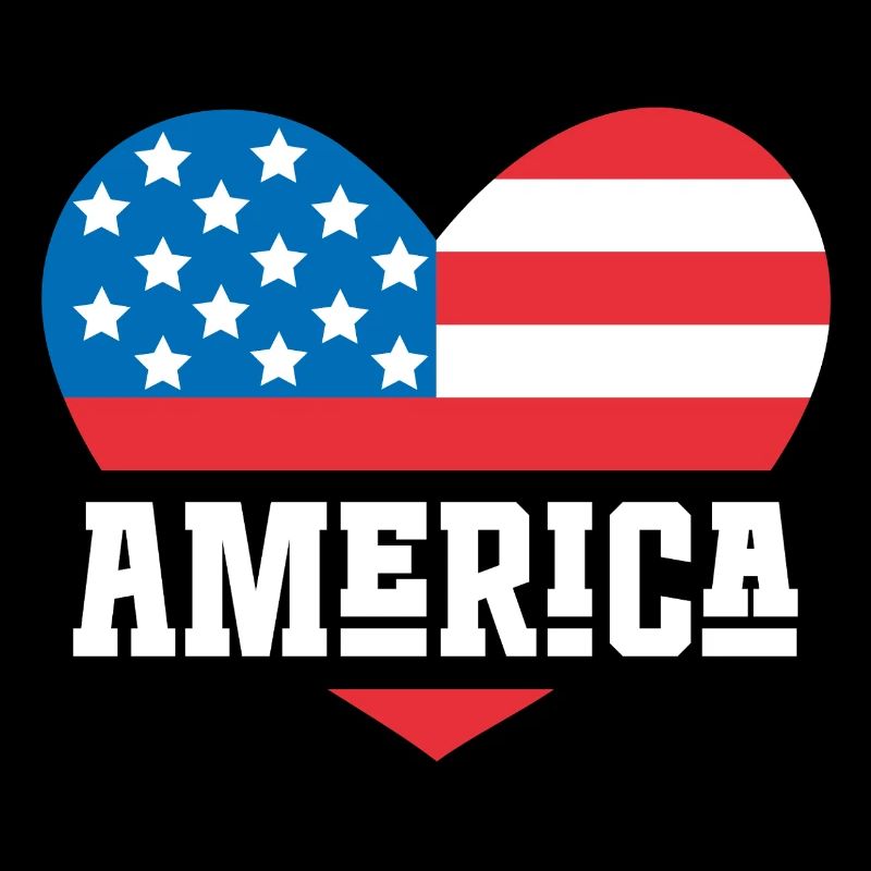Drapeau de l’Amérique Coeur