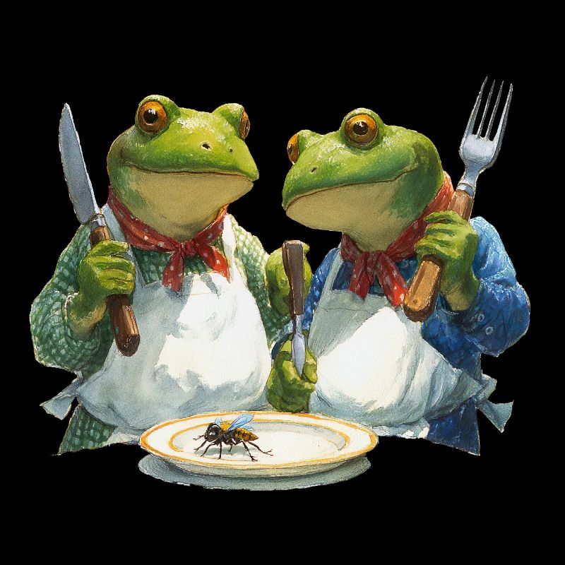 Froschköche im Kochduell