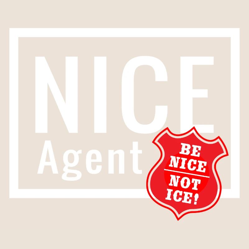 NICE Agent Logo mit Statement Be Nice Badge