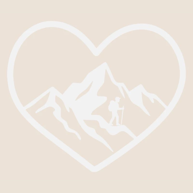 Herz Bergwanderer Panorama