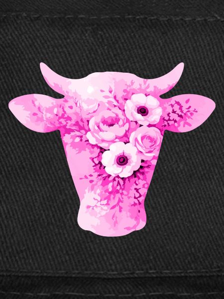 Cow Silhouette Flowers