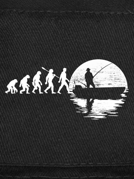 Evolution - Angler im Boot - Mondnacht