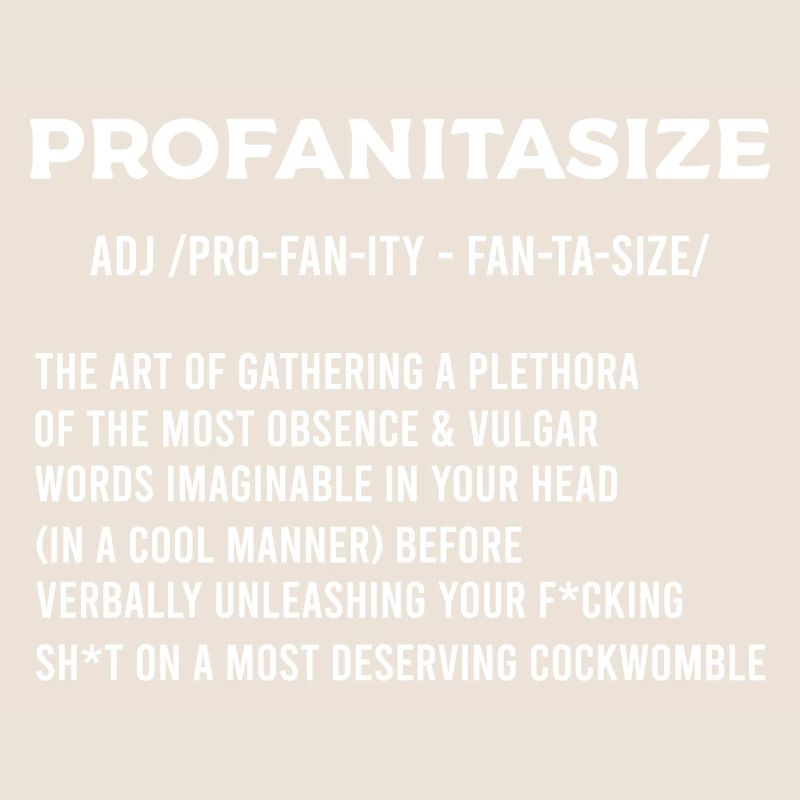 Profanitasize Vulgär und Rude Geschenk