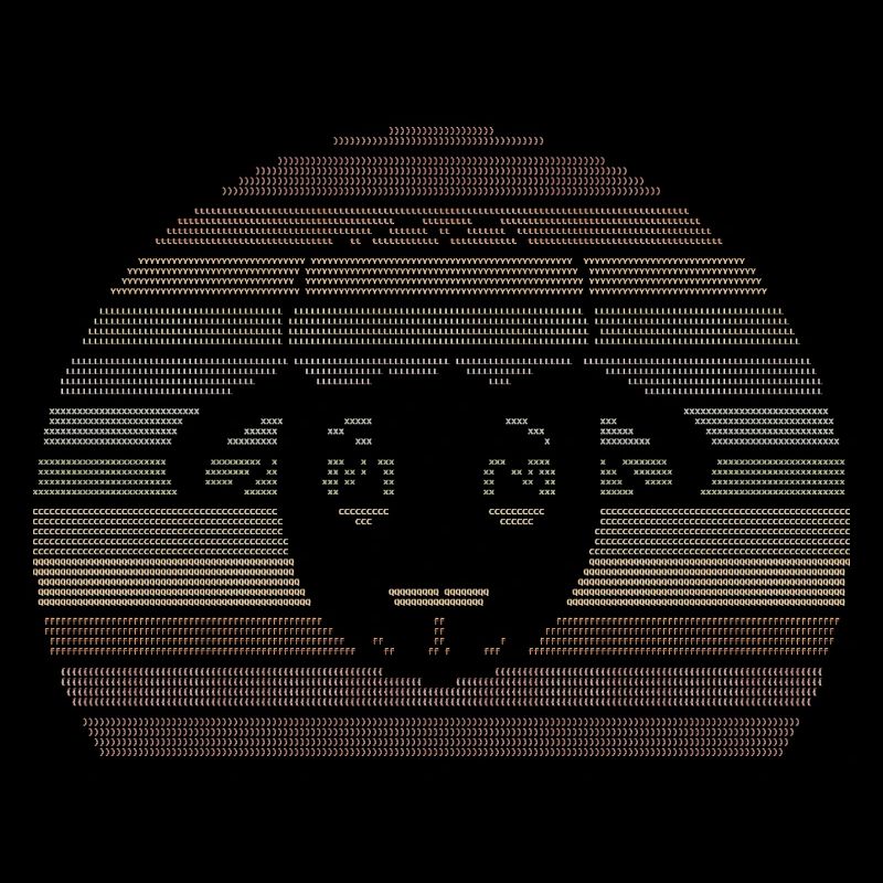 Sunset sheep shepherd and shepherd ASCII