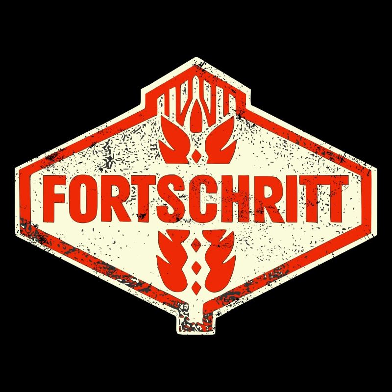 DDR FORTSCHRITT Retro Logo Ostalgie LPG