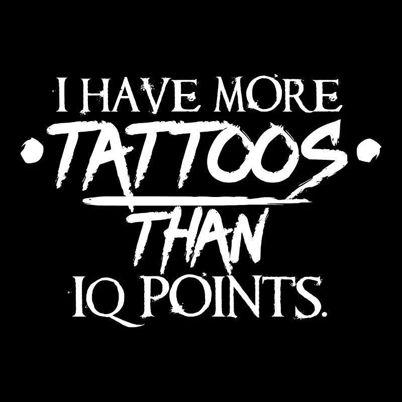 Funny Tattoo Lover Gift Iq Test
