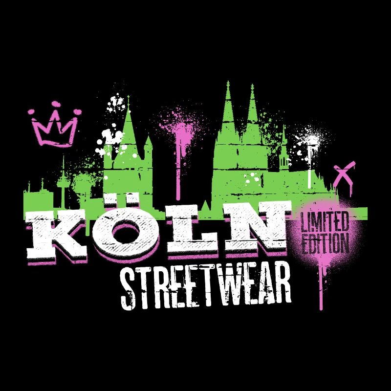 Cologne Skyline Ville Allemagne Cologne Graffiti