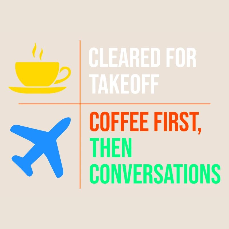 Fluglotse Kaffee ATC Luftfahrt Humor