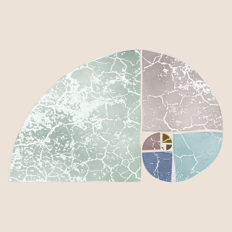 Fibonacci Spiral Sequence - Light Colored 1